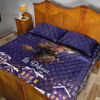 Italy Christmas Quilt Bed Set La Befana Flying Over Winter Night - Wonder Print Shop