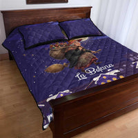 Italy Christmas Quilt Bed Set La Befana Flying Over Winter Night - Wonder Print Shop