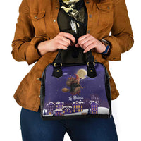Italy Christmas Shoulder Handbag La Befana Flying Over Winter Night - Wonder Print Shop