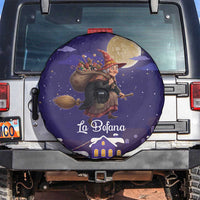 Italy Christmas Spare Tire Cover La Befana Flying Over Winter Night - Wonder Print Shop