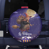 Italy Christmas Spare Tire Cover La Befana Flying Over Winter Night - Wonder Print Shop