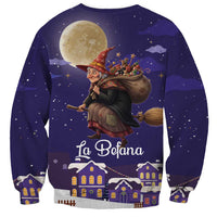 Italy Christmas Sweatshirt La Befana Flying Over Winter Night - Wonder Print Shop