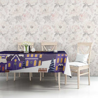 Italy Christmas Tablecloth La Befana Flying Over Winter Night - Wonder Print Shop