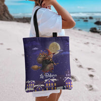 Italy Christmas Tote Bag La Befana Flying Over Winter Night - Wonder Print Shop