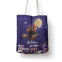 Italy Christmas Tote Bag La Befana Flying Over Winter Night - Wonder Print Shop