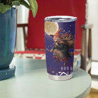 Italy Christmas Tumbler Cup La Befana Flying Over Winter Night - Wonder Print Shop