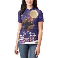 Italy Christmas Women Polo Shirt La Befana Flying Over Winter Night - Wonder Print Shop
