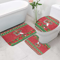Italy Christmas Bathroom Set Italian Map Poinsettia - Wonder Print Shop