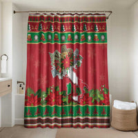 Italy Christmas Bathroom Set Italian Map Poinsettia - Wonder Print Shop