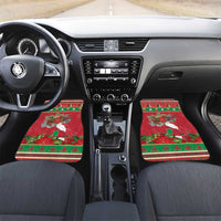 Italy Christmas Car Mats Italian Map Poinsettia - Wonder Print Shop