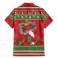 Italy Christmas Family Matching Mermaid Dress and Hawaiian Shirt Italian Map Poinsettia - Wonder Print Shop