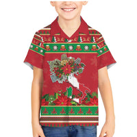 Italy Christmas Family Matching Mermaid Dress and Hawaiian Shirt Italian Map Poinsettia - Wonder Print Shop