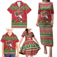 Italy Christmas Family Matching Puletasi and Hawaiian Shirt Italian Map Poinsettia - Wonder Print Shop