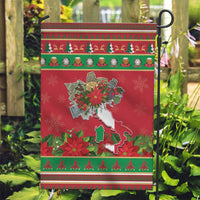 Italy Christmas Garden Flag Italian Map Poinsettia - Wonder Print Shop