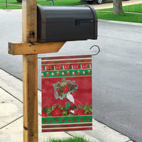 Italy Christmas Garden Flag Italian Map Poinsettia - Wonder Print Shop