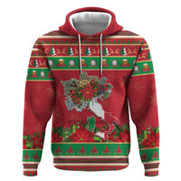Italy Christmas Hoodie Italian Map Poinsettia - Wonder Print Shop