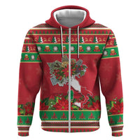 Italy Christmas Hoodie Italian Map Poinsettia - Wonder Print Shop