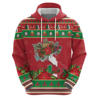 Italy Christmas Hoodie Italian Map Poinsettia - Wonder Print Shop
