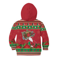 Italy Christmas Kid Hoodie Italian Map Poinsettia - Wonder Print Shop
