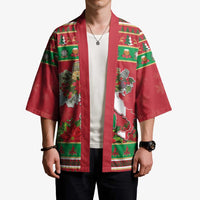 Italy Christmas Kimono Italian Map Poinsettia - Wonder Print Shop