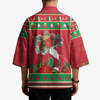 Italy Christmas Kimono Italian Map Poinsettia - Wonder Print Shop