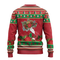 Italy Christmas Ugly Christmas Sweater Italian Map Poinsettia - Wonder Print Shop