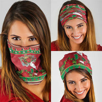Italy Christmas Neck Gaiter Italian Map Poinsettia - Wonder Print Shop
