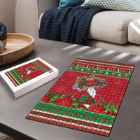 Italy Christmas Puzzle Italian Map Poinsettia - Wonder Print Shop