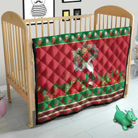 Italy Christmas Quilt Italian Map Poinsettia - Wonder Print Shop