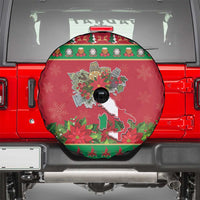 Italy Christmas Spare Tire Cover Italian Map Poinsettia - Wonder Print Shop