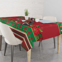 Italy Christmas Tablecloth Italian Map Poinsettia - Wonder Print Shop