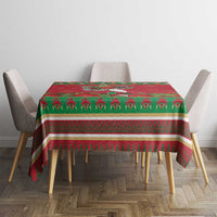 Italy Christmas Tablecloth Italian Map Poinsettia - Wonder Print Shop