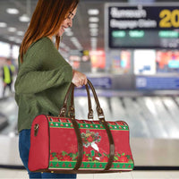 Italy Christmas Travel Bag Italian Map Poinsettia - Wonder Print Shop
