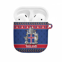 Iceland Christmas AirPods Case Coat Of Arms Christmas Pattern - Wonder Print Shop