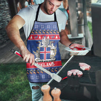 Iceland Christmas Apron Coat Of Arms Christmas Pattern - Wonder Print Shop