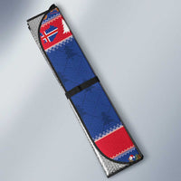 Iceland Christmas Auto Sun Shade Coat Of Arms Christmas Pattern - Wonder Print Shop