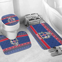 Iceland Christmas Bathroom Set Coat Of Arms Christmas Pattern - Wonder Print Shop