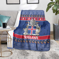 Iceland Christmas Blanket Coat Of Arms Christmas Pattern - Wonder Print Shop
