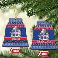Iceland Christmas Ceramic Ornament Coat Of Arms Christmas Pattern - Wonder Print Shop
