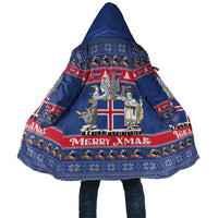 Iceland Christmas Cloak Coat Of Arms Christmas Pattern - Wonder Print Shop