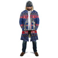 Iceland Christmas Cloak Coat Of Arms Christmas Pattern - Wonder Print Shop
