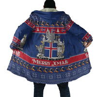 Iceland Christmas Cloak Coat Of Arms Christmas Pattern - Wonder Print Shop