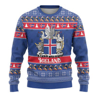 Iceland Christmas Ugly Christmas Sweater Coat Of Arms Christmas Pattern - Wonder Print Shop
