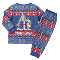 Iceland Christmas Pajama Set Coat Of Arms Christmas Pattern - Wonder Print Shop