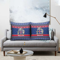 Iceland Christmas Pillow Cover Coat Of Arms Christmas Pattern - Wonder Print Shop
