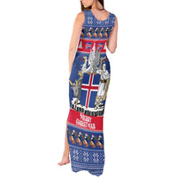 Iceland Christmas Tank Maxi Dress Coat Of Arms Christmas Pattern - Wonder Print Shop