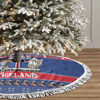 Iceland Christmas Tree Skirt Coat Of Arms Christmas Pattern - Wonder Print Shop