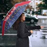 Iceland Christmas Umbrella Coat Of Arms Christmas Pattern - Wonder Print Shop