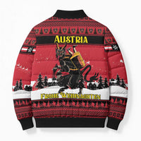 Austria Christmas Bomber Puffer Jacket Krampus You Were Naughty - Wonder Print Shop