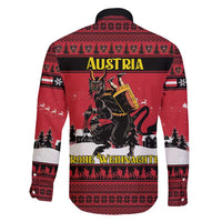 Austria Christmas Family Matching Short Sleeve Bodycon Dress and Hawaiian Shirt Krampus You Were Naughty - Wonder Print Shop